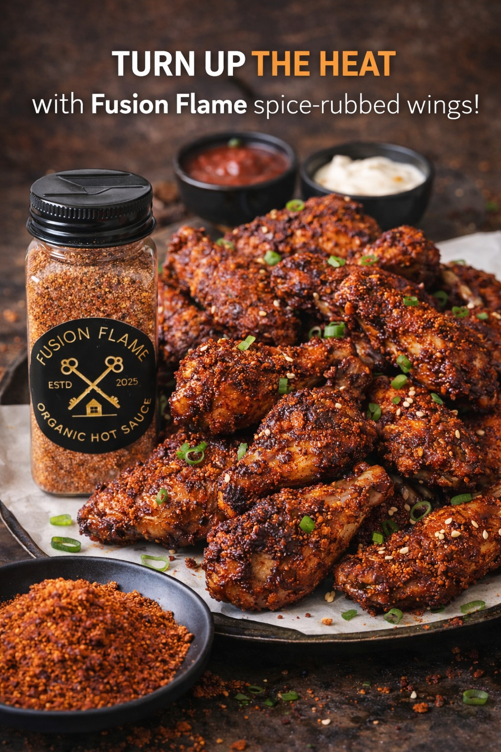 Fusion Flame Spice Rub bottle